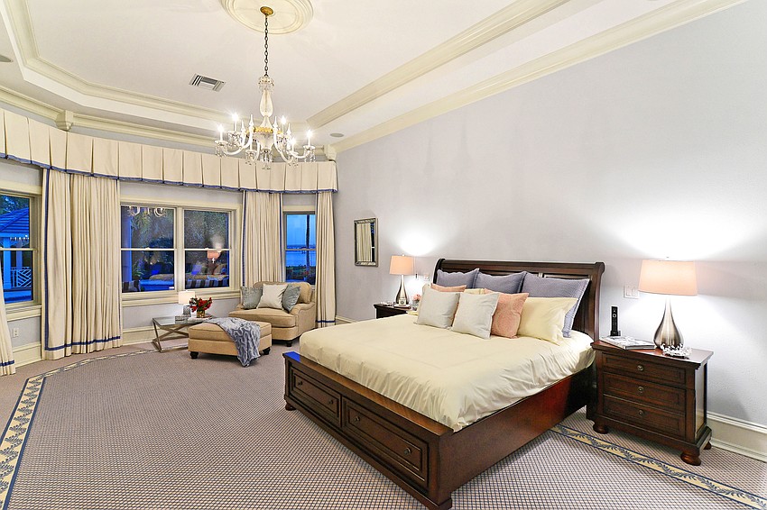 The home offers five bedrooms.