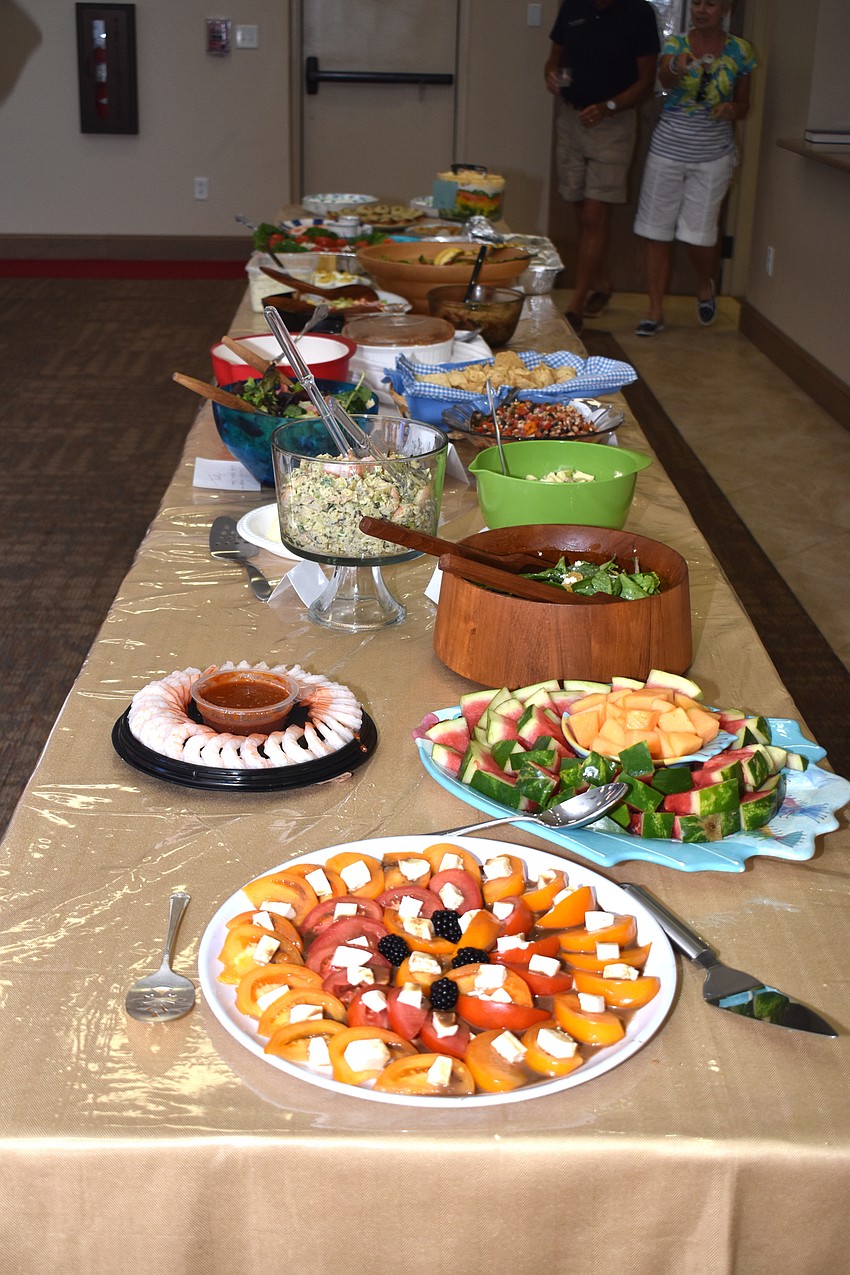 The buffet was centered around summer salads.
