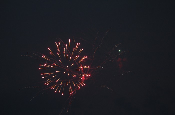 Fireworks light up the sky at Nathan Benderson Park last year. Photo by Berkley Mason.