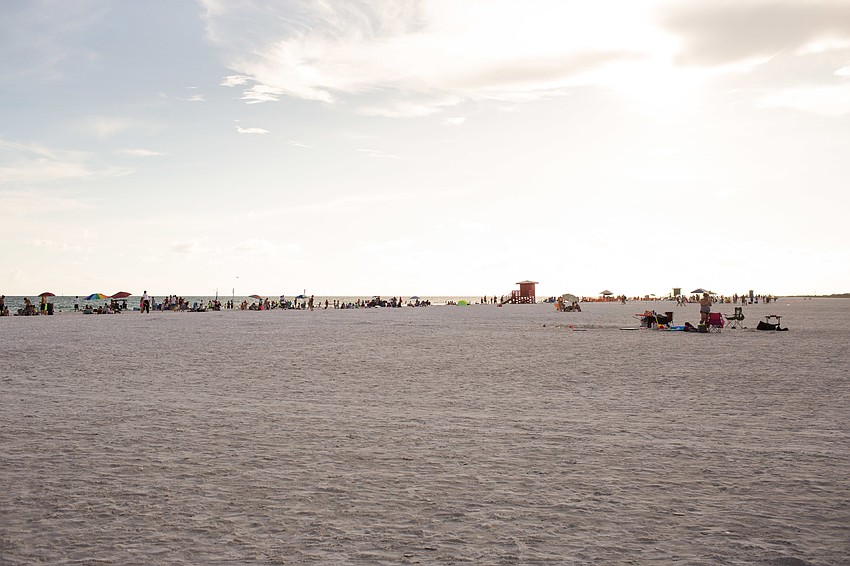 The sunset over Siesta Key Beach.
