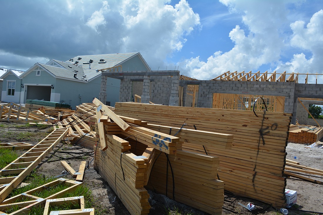 Home sites are under construction in Mallory Park, pictured here, and other Lakewood Ranch neighborhoods. Growth in the area accounts for half of new development in Manatee County.