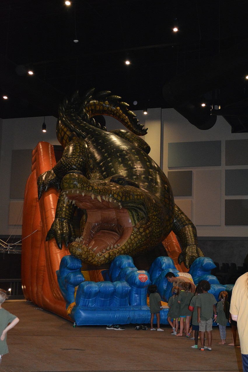 Fun included a 40-foot tall inflatable alligator slide.