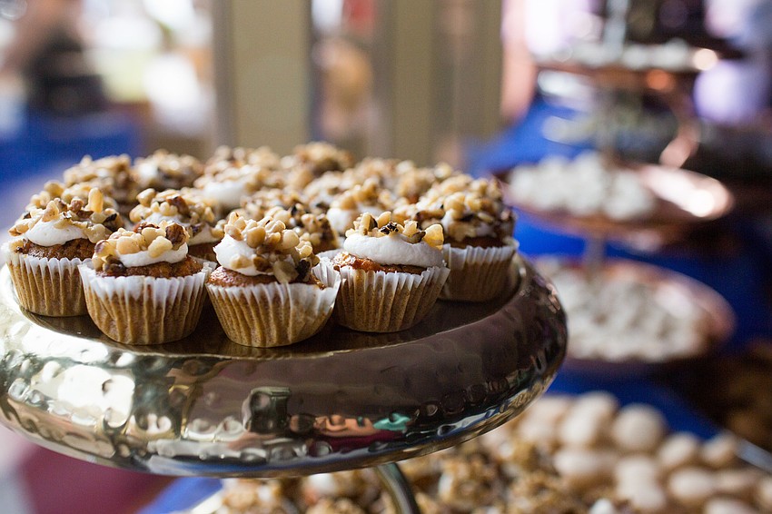 A table full of different bite-sized deserts was a treat for guests.