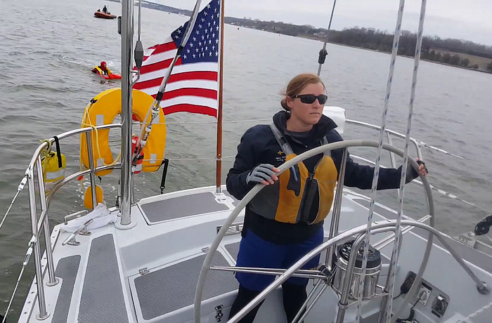 Although Braden River High graduate Paige Krumwiede has excelled at sailing, she eventually wants to be a Navy pilot. Courtesy photo