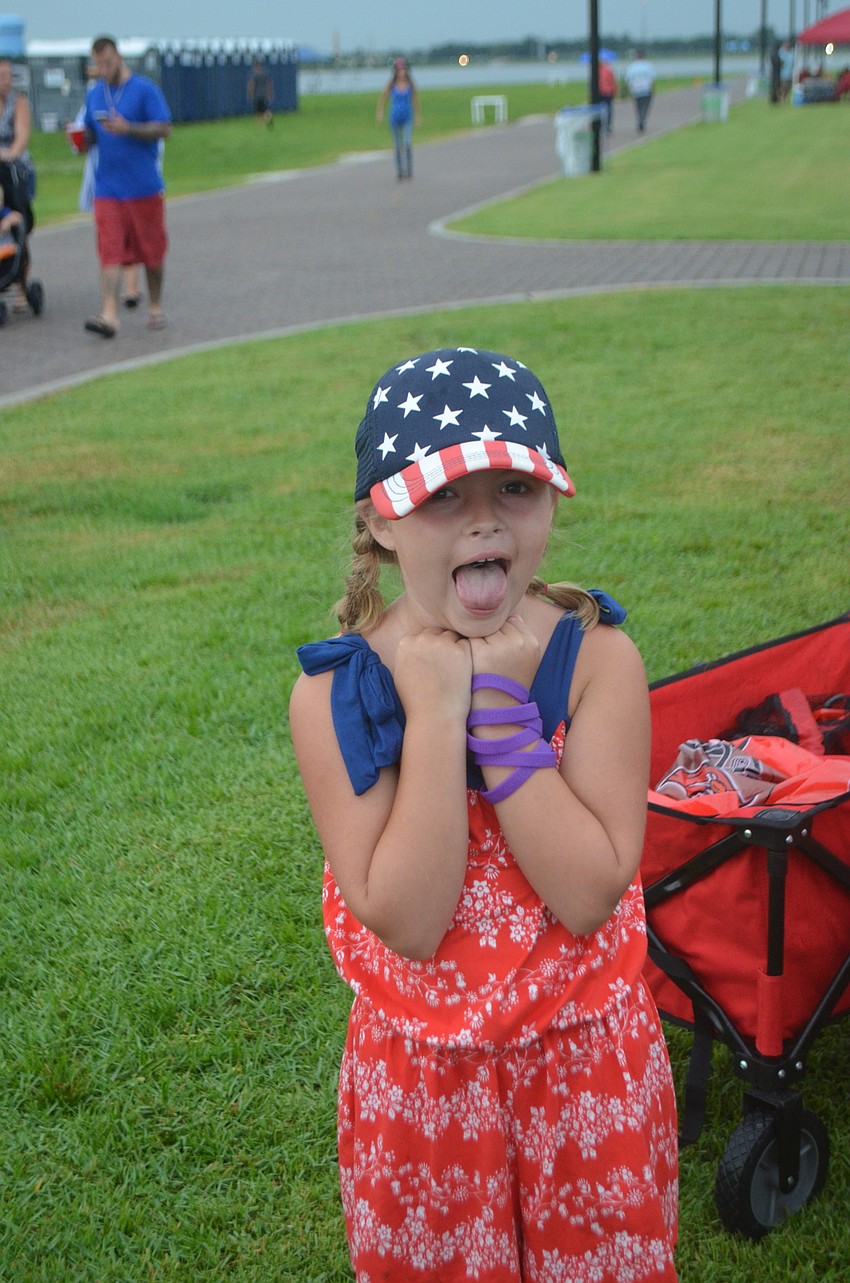 Sarasota 5-year-old Madalyn Laperriere couldn't wait for the fireworks show.