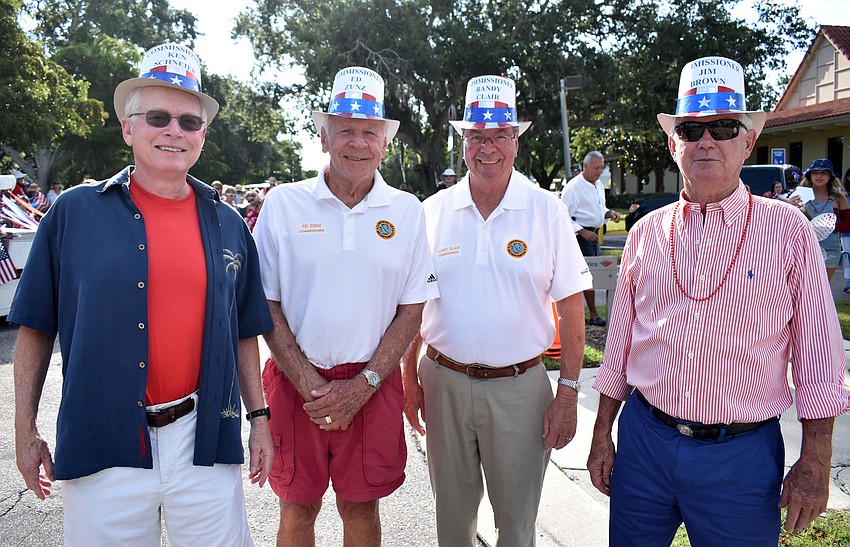 Longboat Key commissioners Ken Schneier, Ed Zunz, Randy Clair and Jim Brown