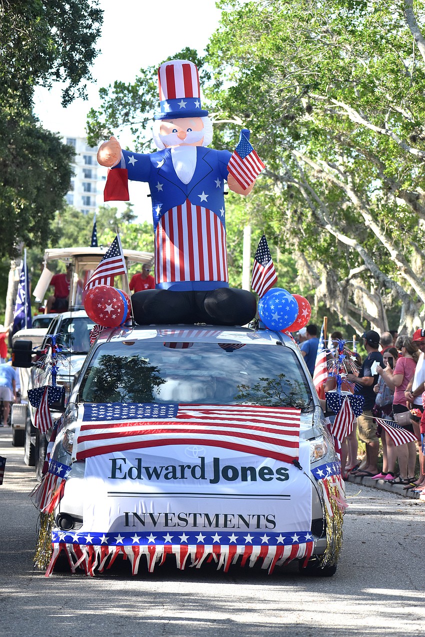 Edward Jones Investments won the prize from Cannons Marina for best decorated float.