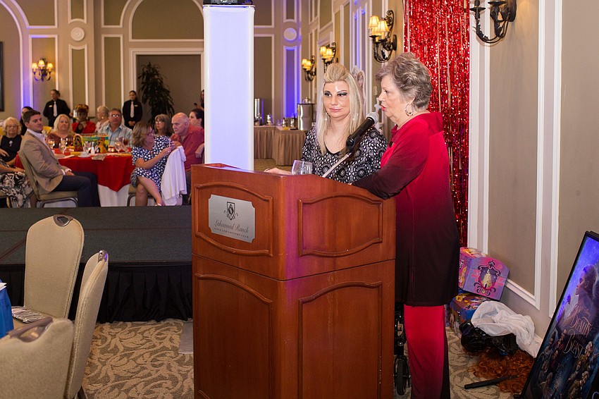 Samantha and Alice Bozza thank guests for coming and tell Samantha's story.
