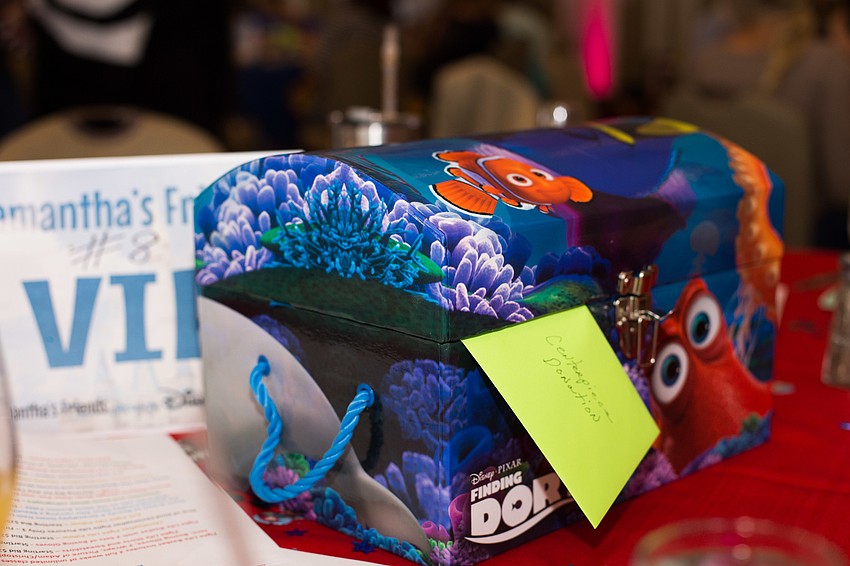 Disney-themed centerpieces were available on a donation basis.
