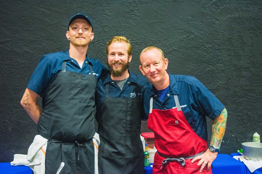 Indigenous chefs Doug Baird, Isaac Johnson and Steve Phelps