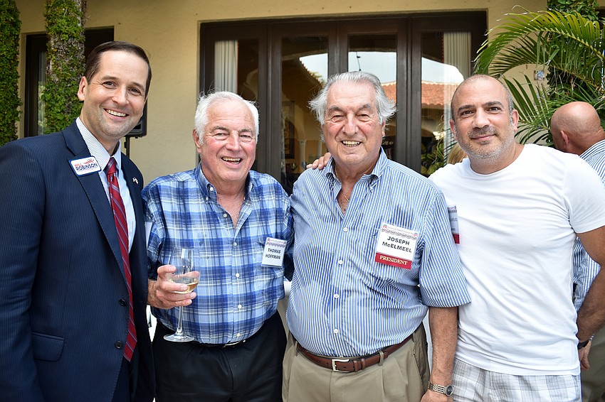 State representative candidate Will Robinson, Thomas Hoffman, Republican Club of Longboat Key President Joe McElmeel and Paul DeFelice
