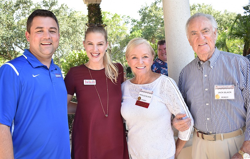 Sarasota County Commission candidate Christian Ziegler, Sarasota County School Board Chair Bridget Ziegler and Phyllis and Jack Black