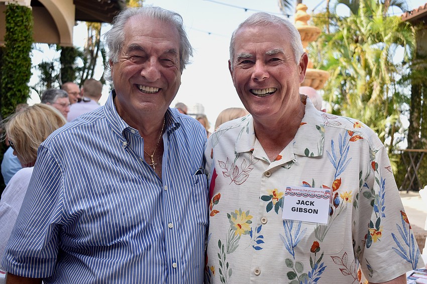 Republican Club of Longboat Key President Joe McElmeel and Jack Gibson