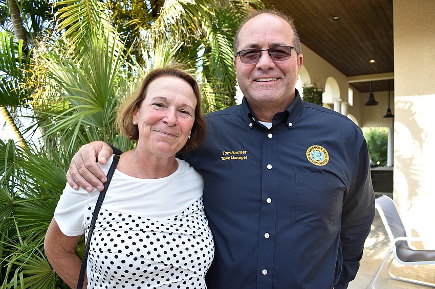 Dee Harmer and Longboat Key Town Manager Tom Harmer