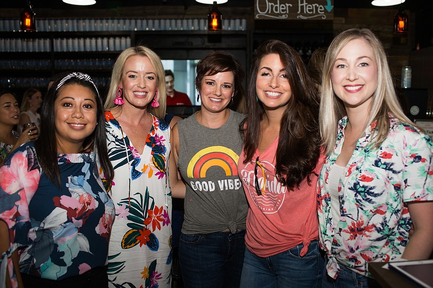 Sandra Marines, Olivia Horne, Jill Gass, and Cheers for Charity Co-Founders Janel Shinn and Amanda Tullidge