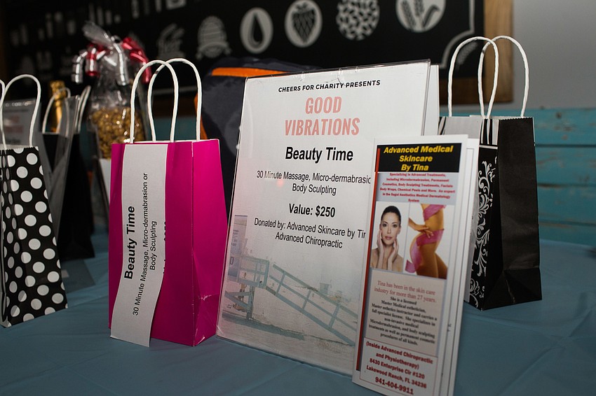 Silent auction items were available for bids.