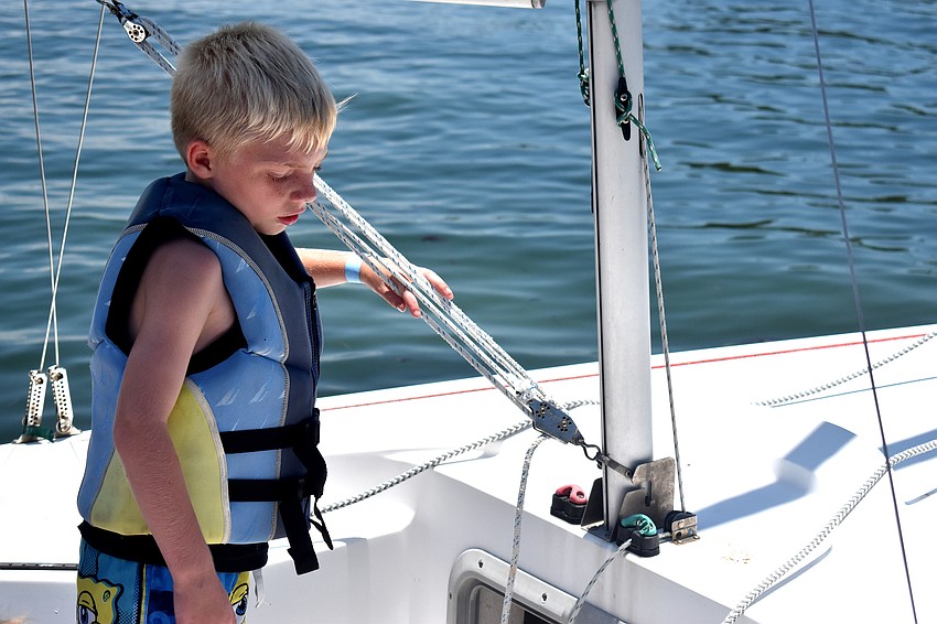 Skyler Hamel gets ready to set sail.