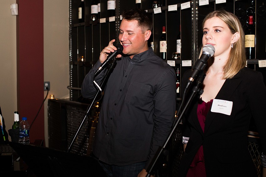 Bart Lowther sings for the crowd.