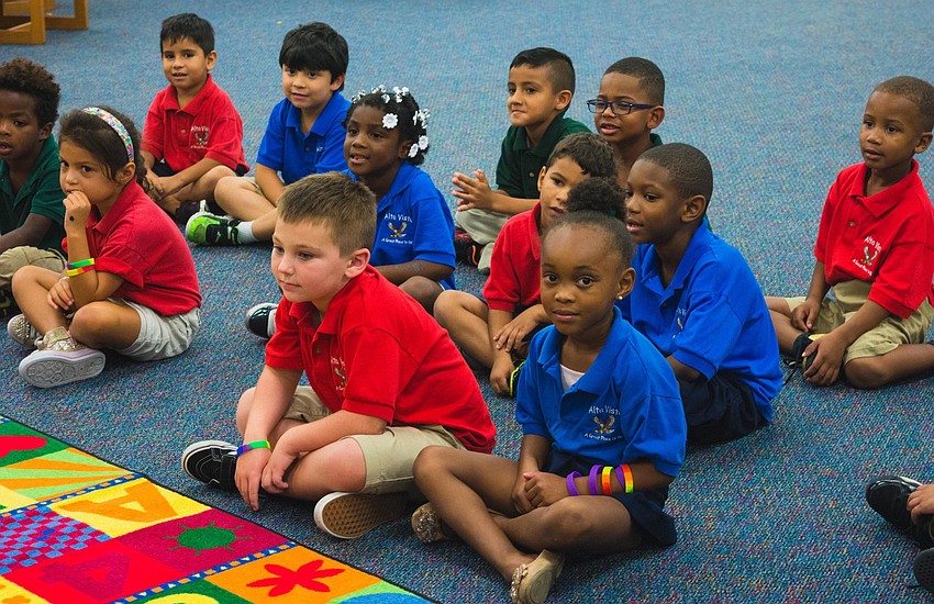 Students at at Alta Vista Elementary participate in Arts, Rhymes & Beats.