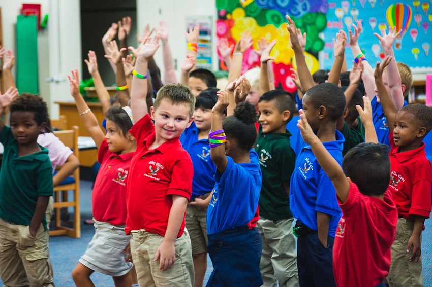 Students at Alta Vista Elementary eagerly share what their favorite music genres are.