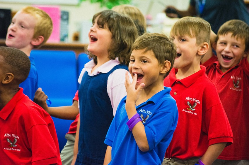Students at at Alta Vista Elementary participate in Arts, Rhymes & Beats.