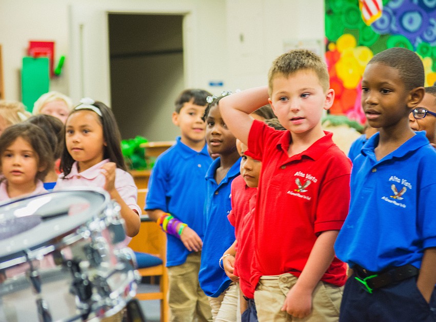 Students at at Alta Vista Elementary participate in Arts, Rhymes & Beats.