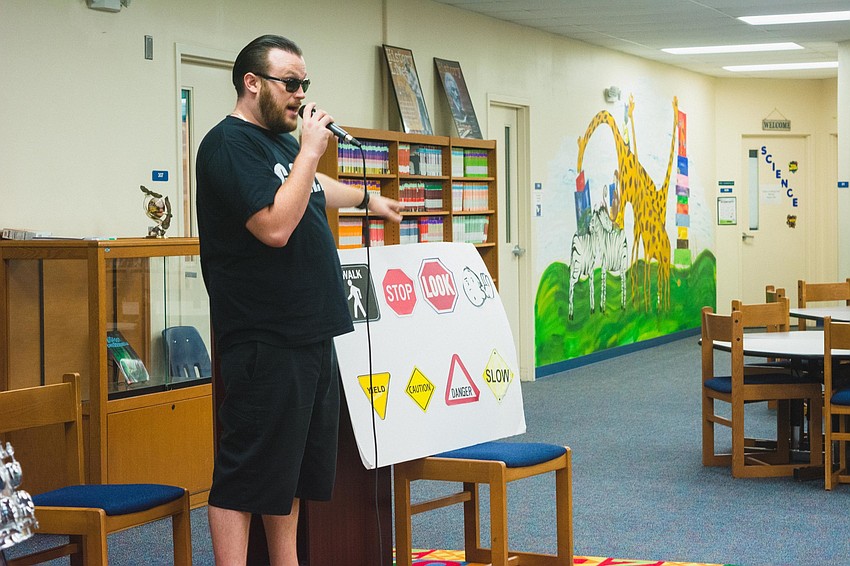 Ryan “Ryanito” Larrañaga gives a demonstration and staying on beat.