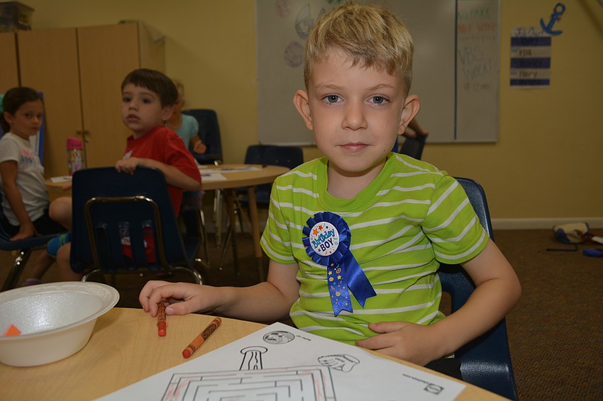 Merritt McAndrew celebrated his fifth birthday July 18 during VBS.