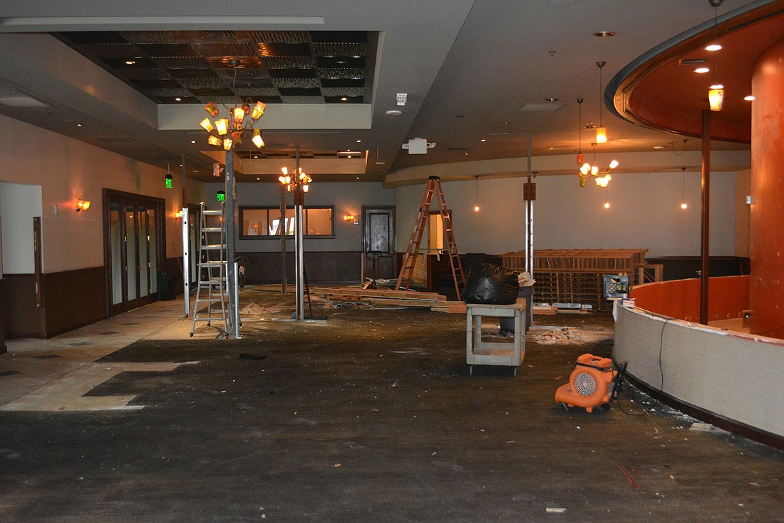 The inside of the former Polo Grill & Bar has been gutted to make way for the Grove, which is planning a late fall opening.