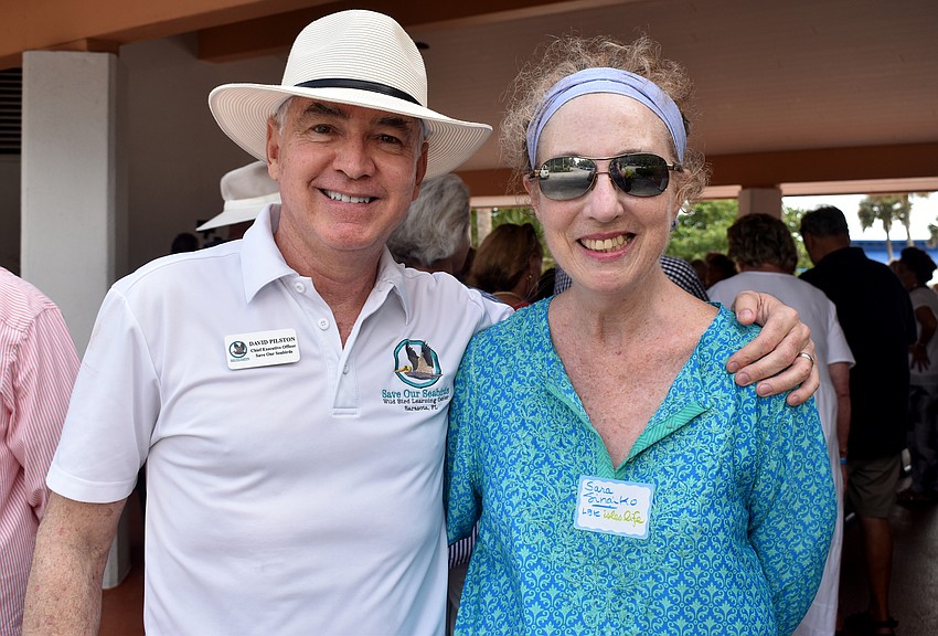 Save Our Seabirds CEO David Pilston and event host Sara Sinaiko