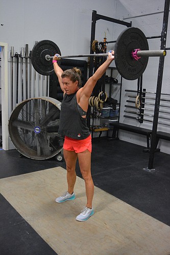 Cici Fougere masters the snatch workout at CrossFit 941 before the 2018 Reebok CrossFit Games.
