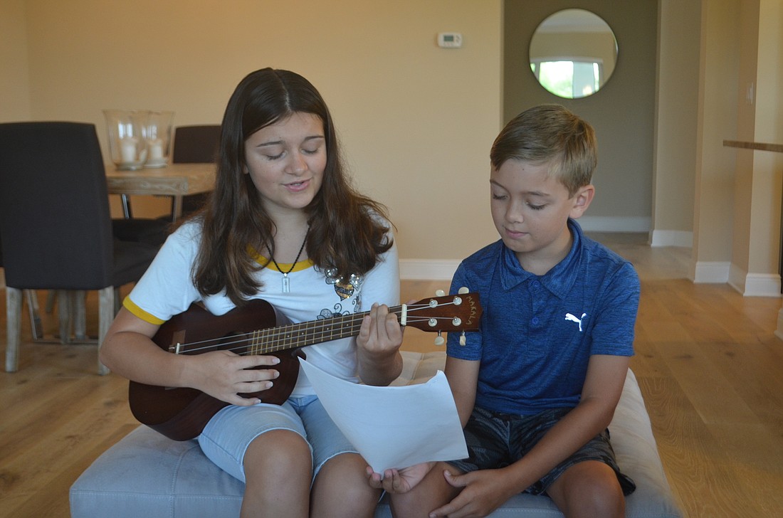 Sienna and Colton Zwizinksi have just started playing together.