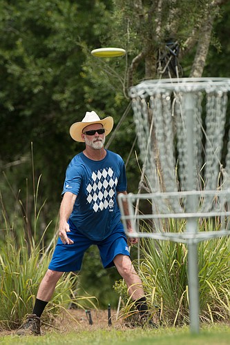 Elkin Mosely plays disc golf in MVP Sports and Social&#39;s league. Courtesy photo.