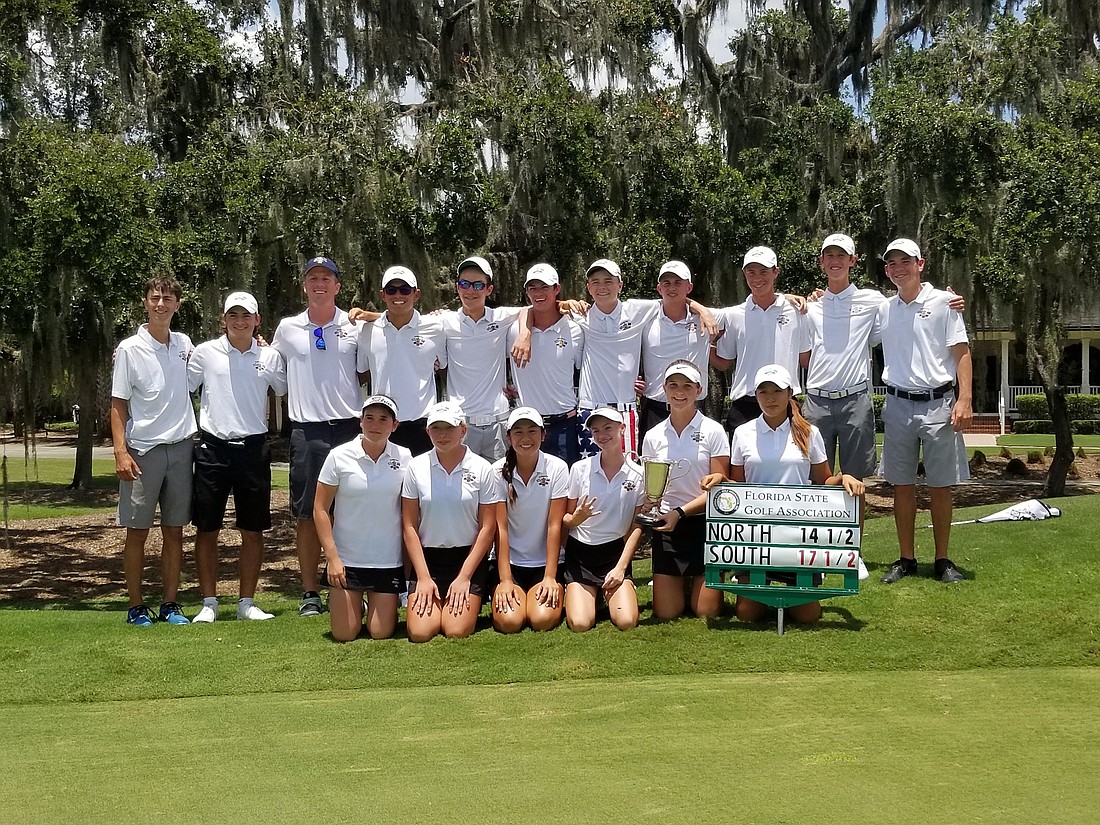 The South team poses after winning the 2018 Junior Florida Cup.