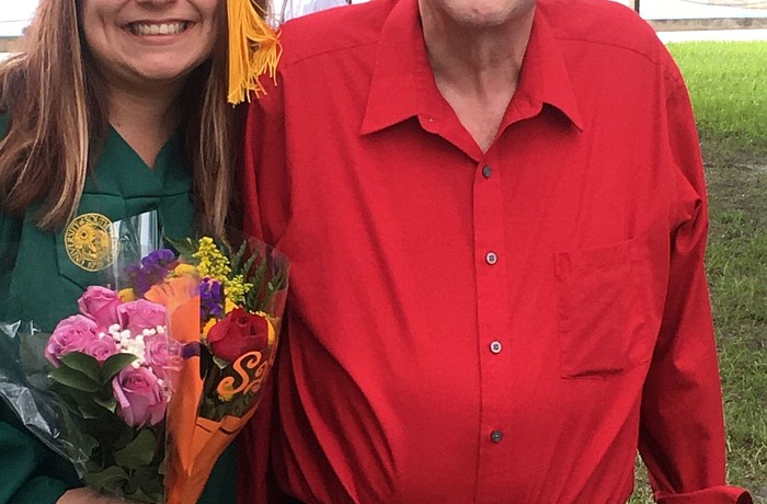 Kristine Geer and Tim Hurley at her graduation at University of South Florida.
