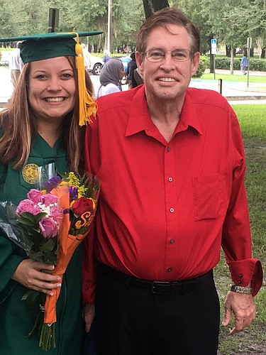 Kristine Geer and Tim Hurley at her graduation at University of South Florida.