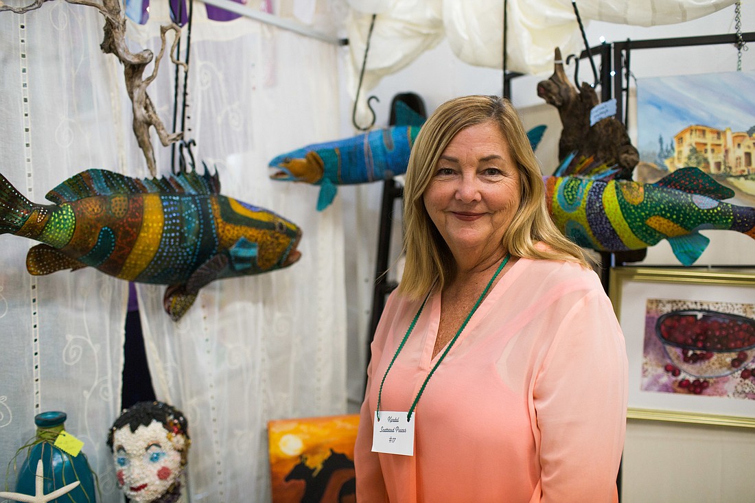 Kendal Kiner was one of the first artists to get a space at The Bazaar on Apricot and Lime. Photo by Kayleigh Omang