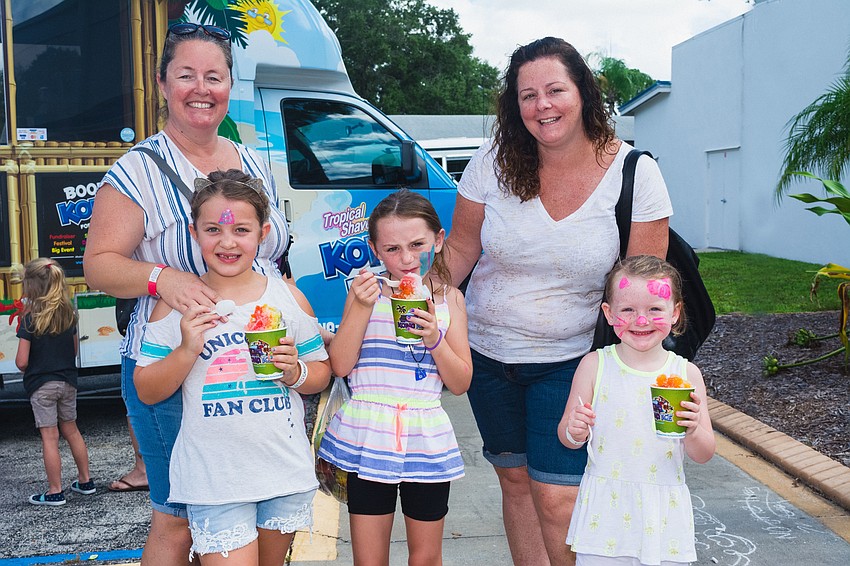 Robin and Alyssa Kernan with Adeline, Danielle and Charlotte McCabe