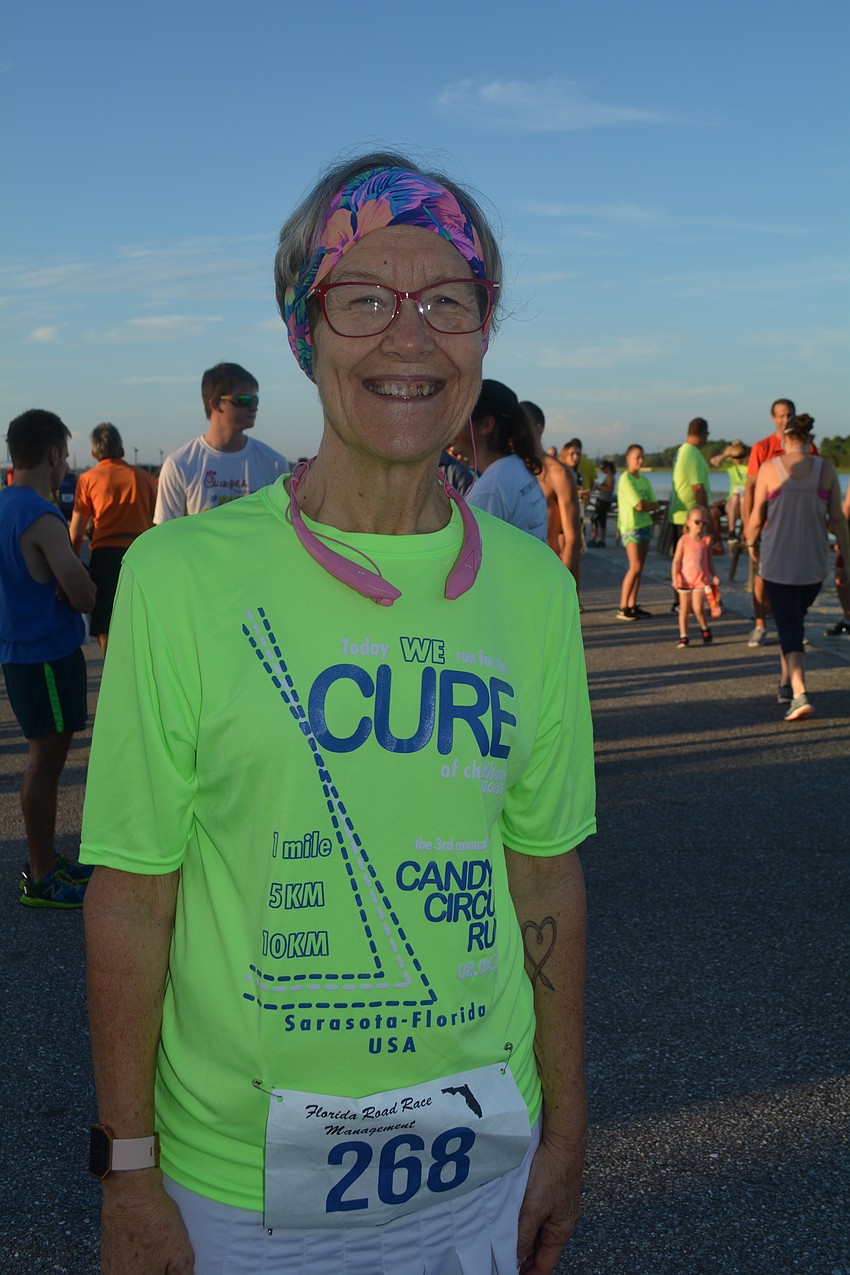 Chati Muckerman, of Bradenton, completes the run for the third time. The first year, she was visiting the area.