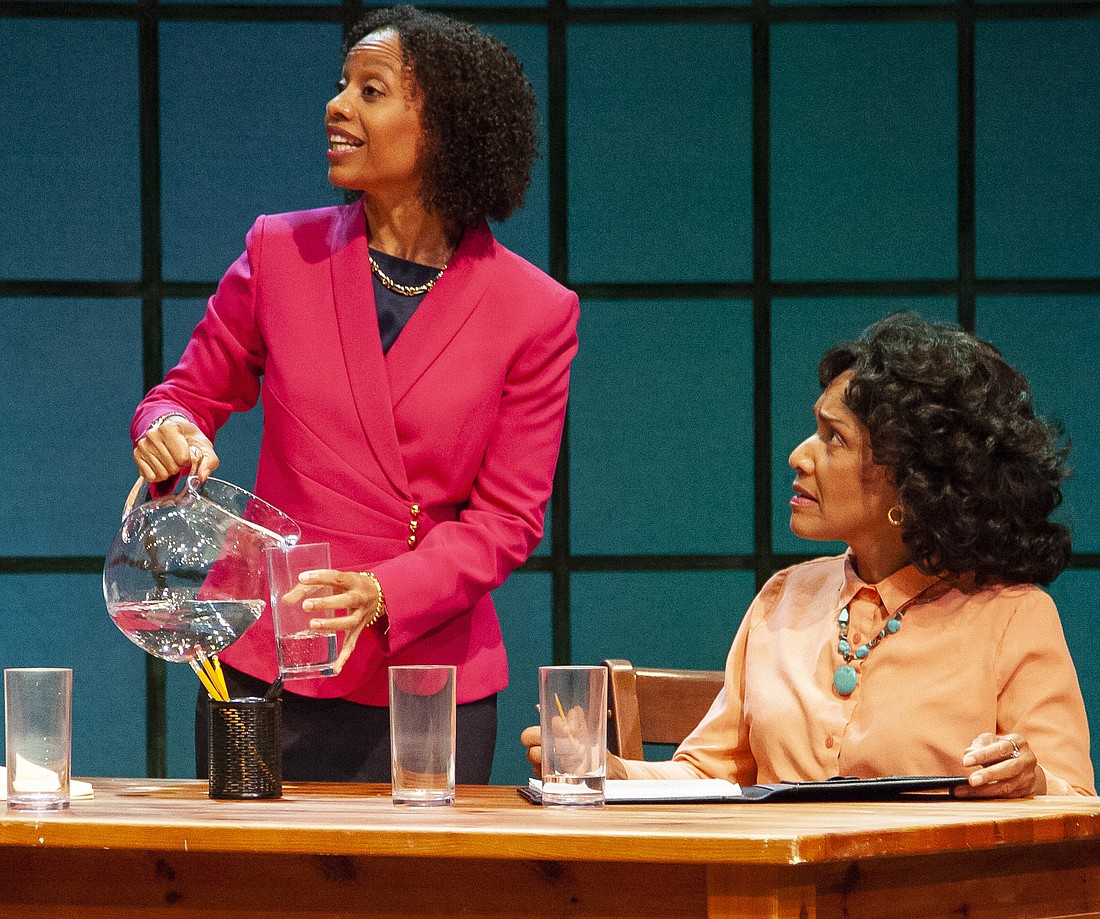 Nehassaiu DeGannes and Perri Gaffney play a daughter and mother in "Other People&#39;s Money." Courtesy photo