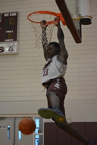 Malachi Wideman set the basketball world on fire with two electric dunks. File photo.