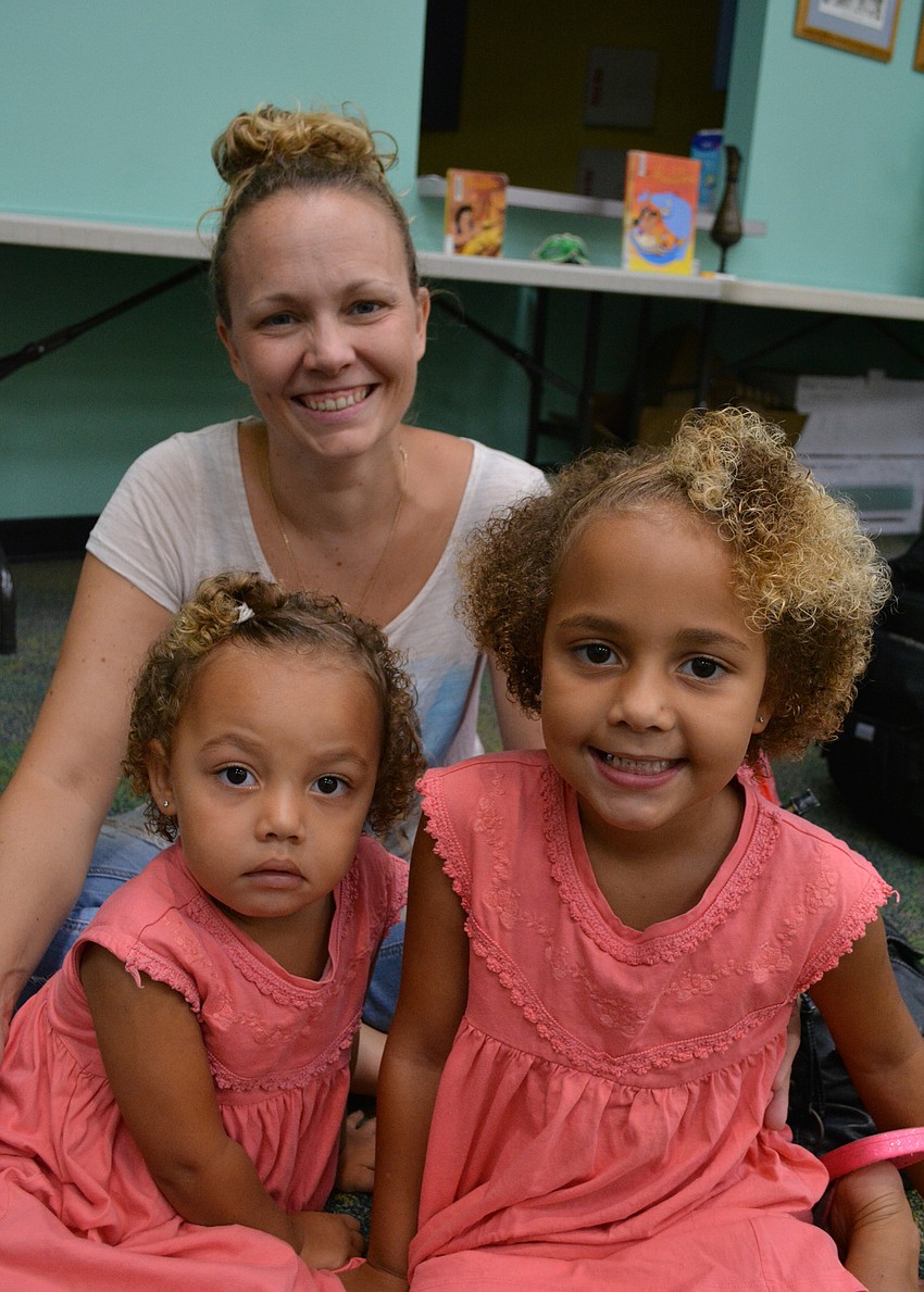Maike Essers brought her daughters, Zumi (left) and Zoila (right).