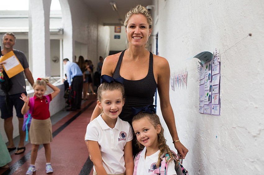 Elle, Sara and Liv Ferguson at Southside Elementary.