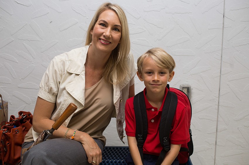 Lindsay and Pierce Schwager at Southside Elementary.