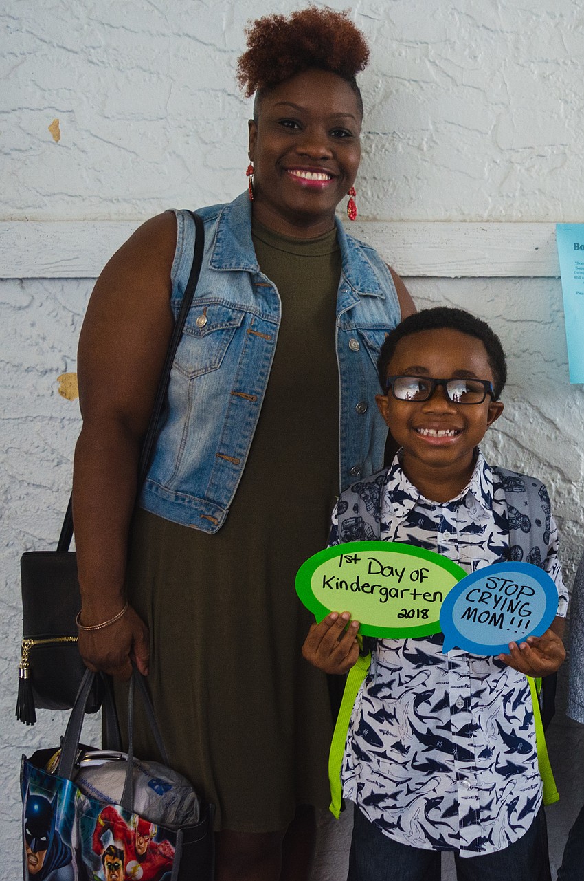 Jessica Mayes with her son, Kaleb Quinonez.