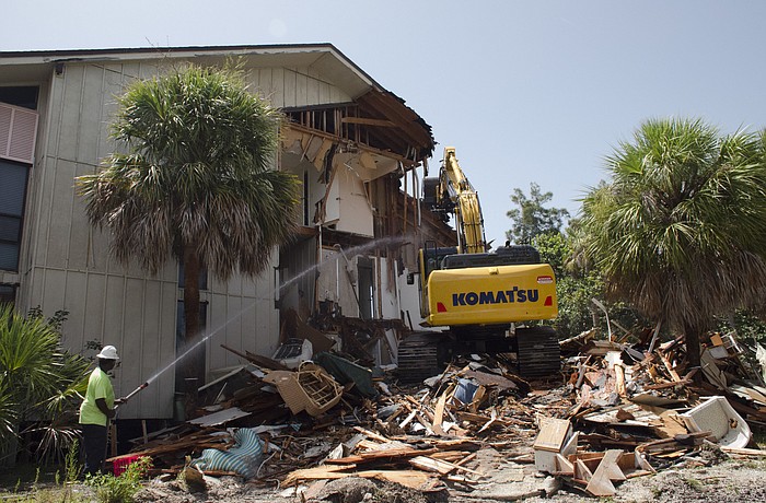 Building demolition began in earnest on Aug. 8 at the site of the former Colony Beach & Tennis Resort.