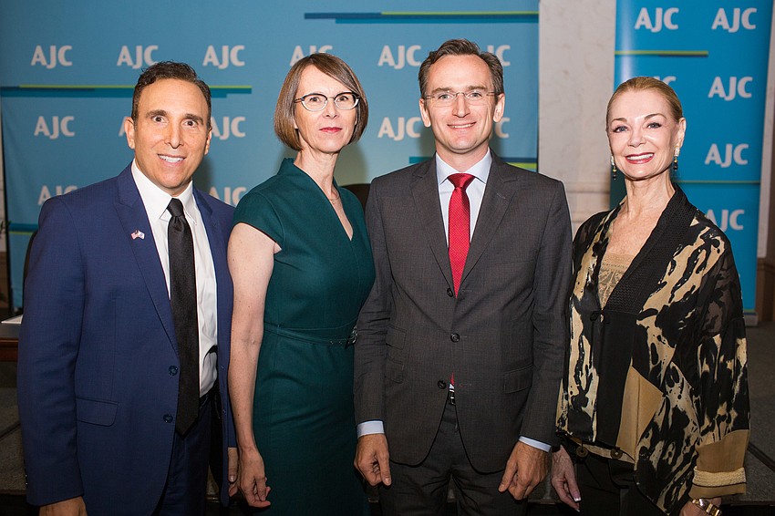 Regional Director Brian Lipton, Speaker Annette Klein, Speaker Clement Leclerc and Regional Vice President Jean Weidner Goldstein