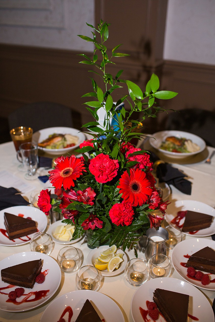 One lucky winner from each table took home the centerpiece.