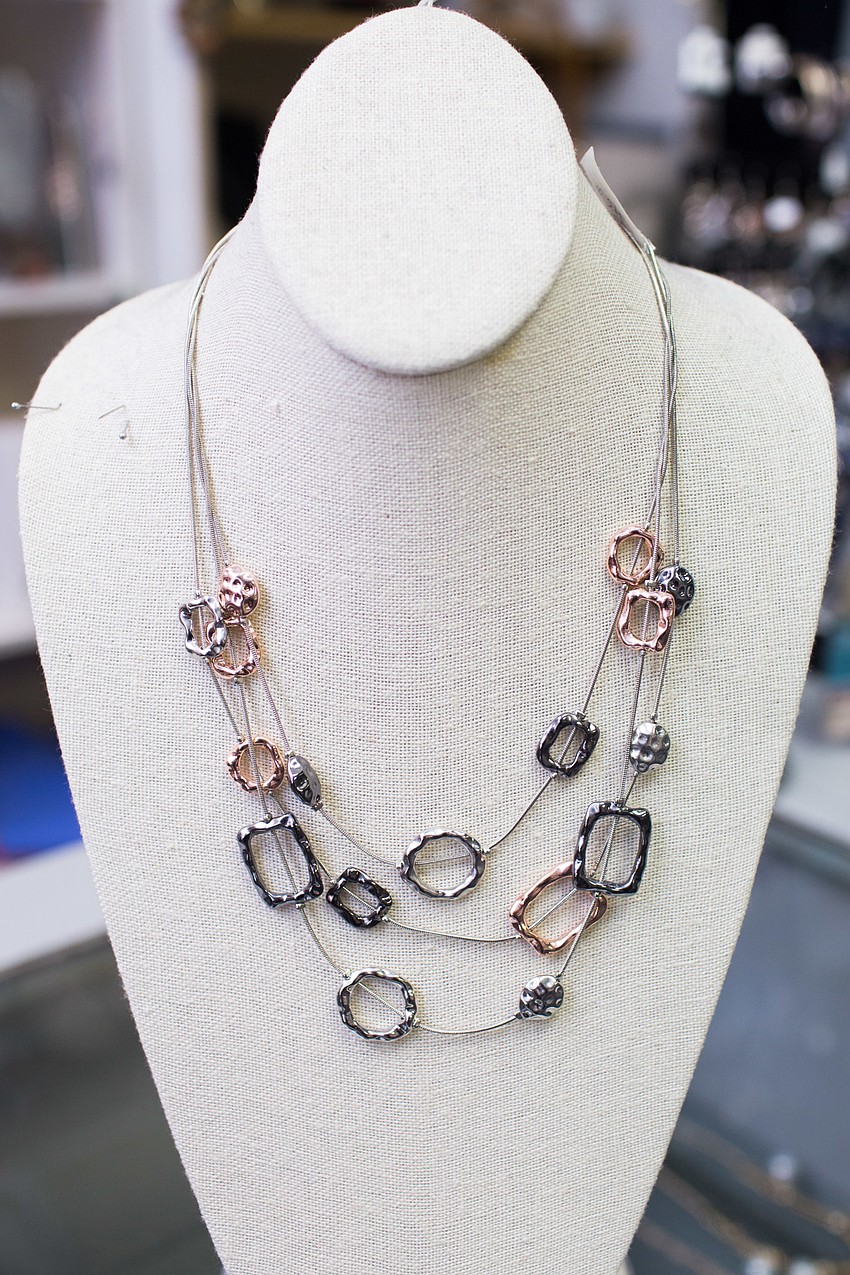 Longboat Resort Wear, mixed metallic necklace, $45
