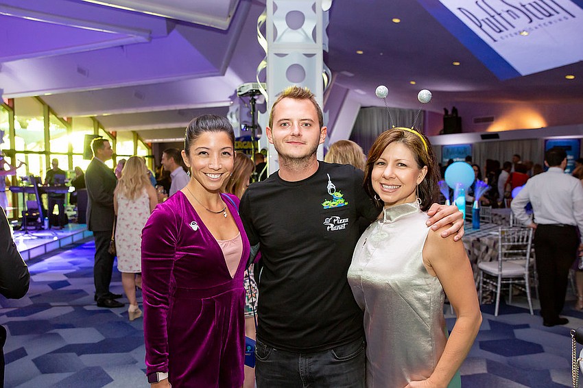 Alyssa Esteban, Erik Lowry and Christina Fraser at Wedding Professionals Tomorrowland Party. Photo by Love & Style Photography